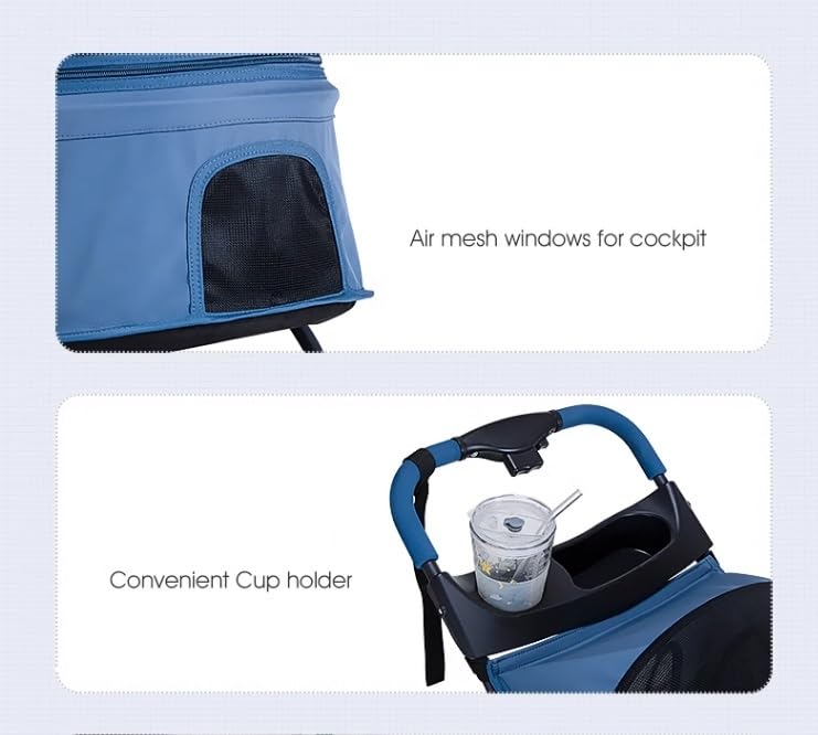 Carro para perros con cesta para evitar cargar mascotas cansadas 4