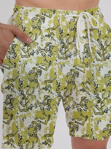 Image of Amazon Brand - Anarva Mens Camouflage Printed Co-ord Set | Half Sleeve Shirt and Shorts Set | Casual Summer Outfit for Beach, Travel, Vacation -