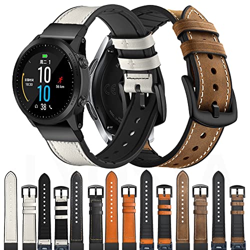 Correa de cuero para Garmin Fenix 5 con sistema de liberación rápida Easy Fit 7