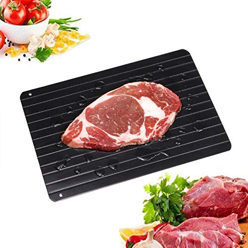 Fast Defrosting Tray for Natural Thawing Frozen Meat, Rapid Thawing Plate & Board for Frozen Meat & Food, Defrosting Mat Thaw Meat Quickly, Eco-friendly, No Electricity, No Chemicals, No Microwave