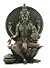 Déesse lakshmi indiens du bonheur sur une sculpture tabouret figurine bronzé
