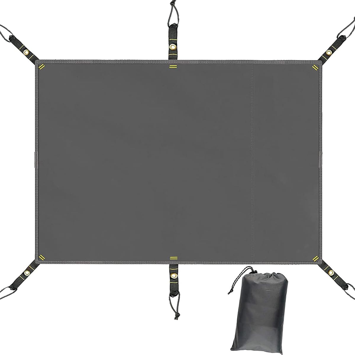 Huella de tienda de campaña impermeable PU 3000, fácil de instalar, resistente, ultraligera, huella de tienda para acampar, senderismo, mochilero, hamaca, playa gris