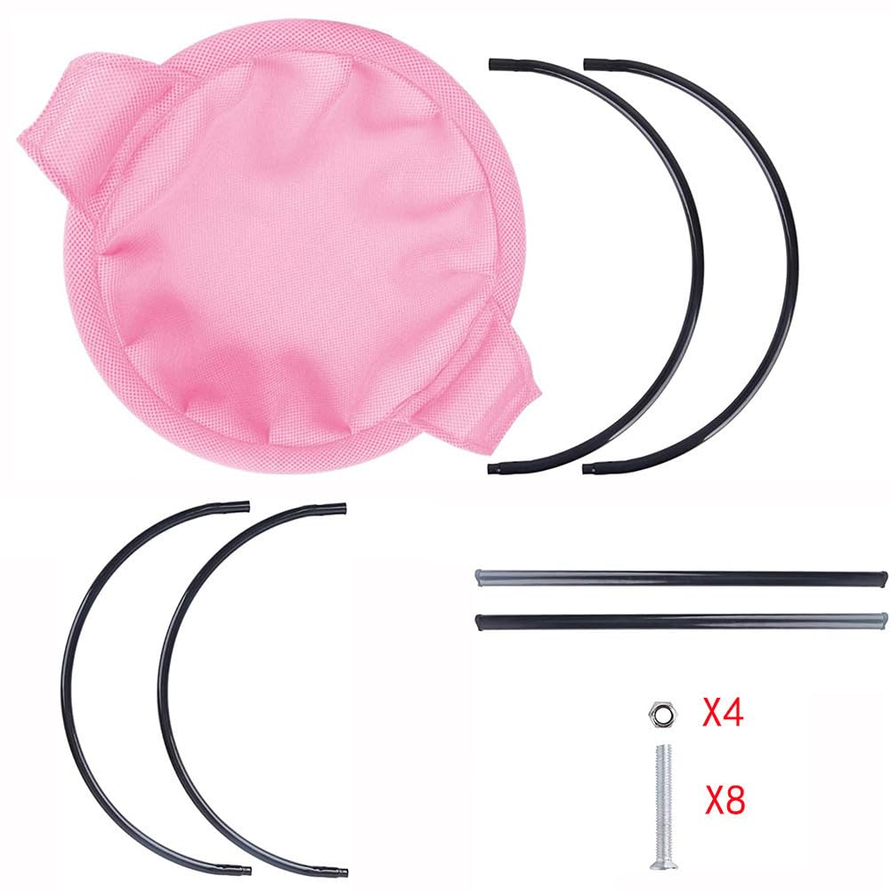 Buyter Lit pour Animaux Hamac pour Chat sur Pied, surélevé et surélevable Lit pour Chien Structure Stable Détachable Excellente respirabilité Assemblage Facile (Rose, Été)