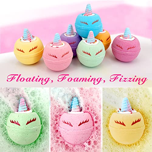 Image of Clear&Fresh Unicorn Bath Bombs for Kids with Surprise Squishy Toys Inside