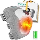 Electric Knee Massager, Cordless Heated Pad for Relief Knee Stress, 3 Kneading and Vibration Intencities, 5000mAh Rechargeable Battery, Portable Body Massager, Gift for Men Women, Gray, 1 Pack