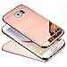 Galaxy S6 Case, TabPow Mirror Case Series - Electroplate Bumper Bling Luxury Slim Hard Back Case Cover For Samsung Galaxy S6, Rose Gold