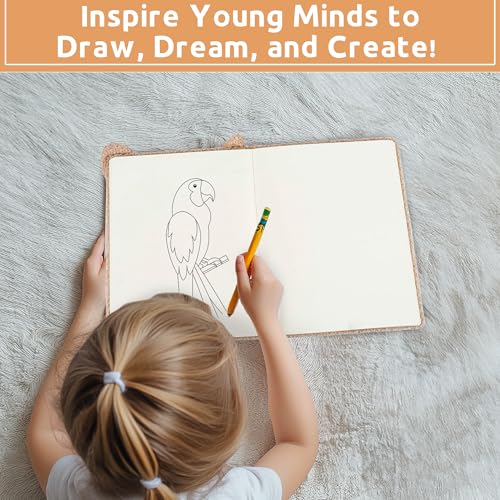 VOTUM Fuzzy Sketch Book - Personalisiertes Künstler-Skizzenbuch - Skizzieren, Zeichnen und Kreatives Kritzeln - Notizbuch und Skizzenbuch zum Zeichnen und Tagebuch (Hund)