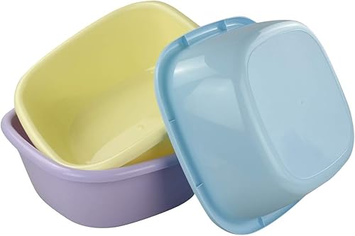 Miniatura 5 de Lavabo de 12 cuartos de galón, bañeras de colores para platos, 3 paquetes