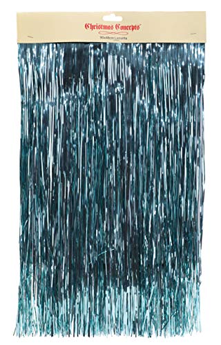 Christmas Concepts® Glänzender Lametta - Christbaumschmuck (Eisblau)