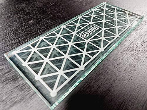 Jende 2 sided 10x4 glass lapping plate with coarse,medium & fine silicon carbide abrasive powders