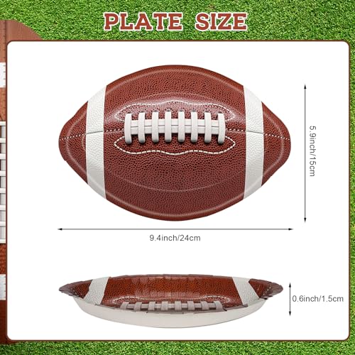 Rgqsun SY-FOOTBALL PARTY PLATES-24*14CM 60 Pcs Football Paper Plates 9.4 Inch Football Party Plates thumb #1