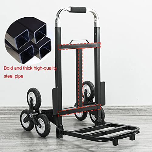 Carretilla plegable resistente 100kg capacidad, 6 ruedas miniatura 4