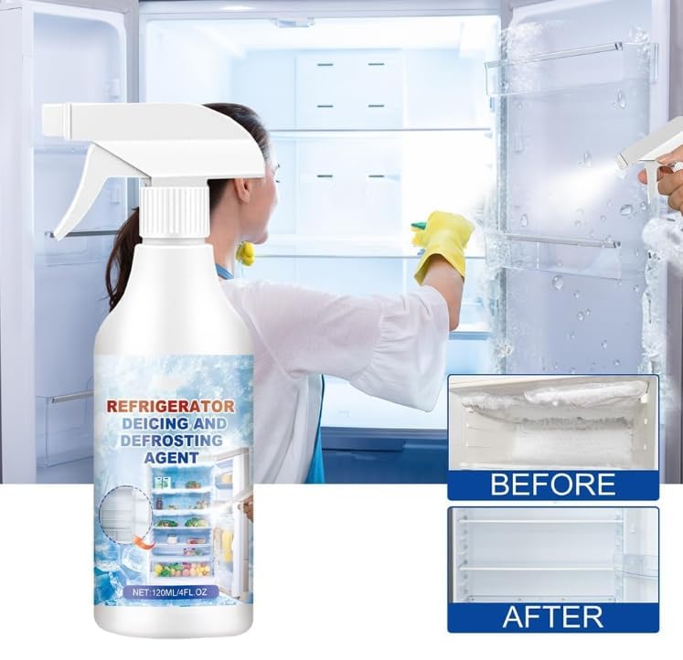 Spray do rozmrażania do lodówki, zamrażarki, 120 ml, spray do rozmrażania lodówki, spray do odmrażania, szybkie usuwanie rozmrażania (1, 3 szt.)