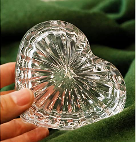 Rocktrend Heart-Shaped Glass Storage Box Embossed Jewelry Box With Lid #TOP7