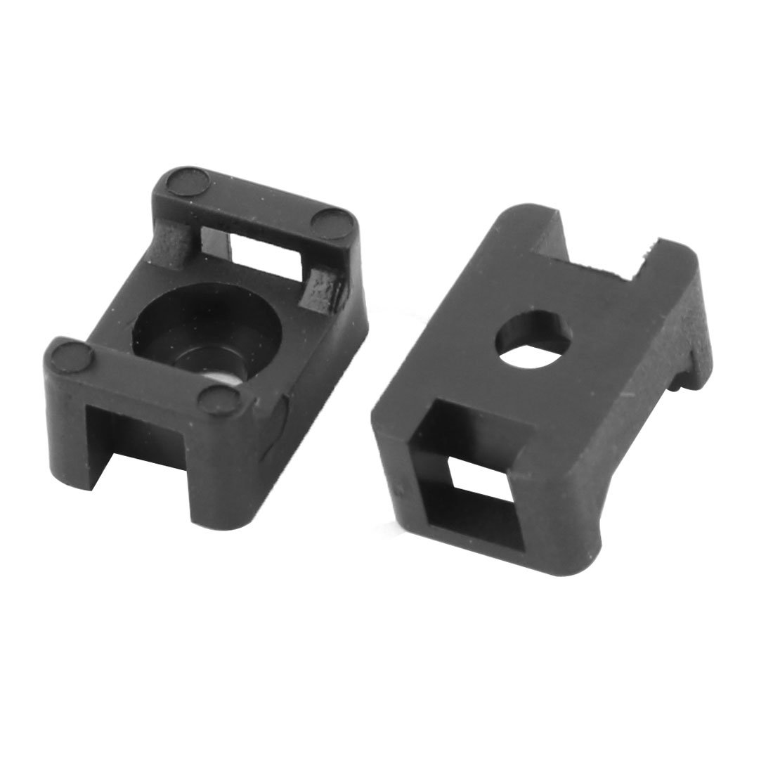 uxcell Plastic Saddle Type Cable Tie Base Mount Wire Holder 15 X 10 X 7mm 100 PCS Black