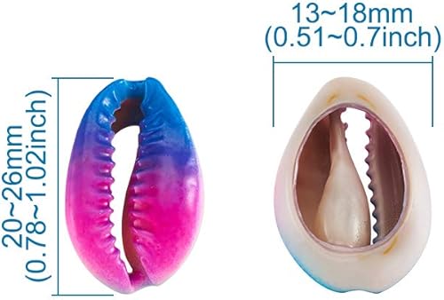 Vista 68 de Cheriswelry 50 cuentas de concha galvanizadas, conchas de cauri en espiral, conchas de mar, verano, playa, cuentas espaciadoras sueltas