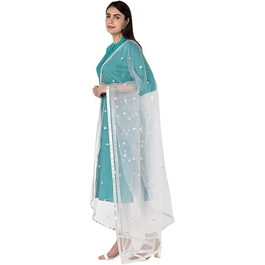 Embellished Silver Net Women