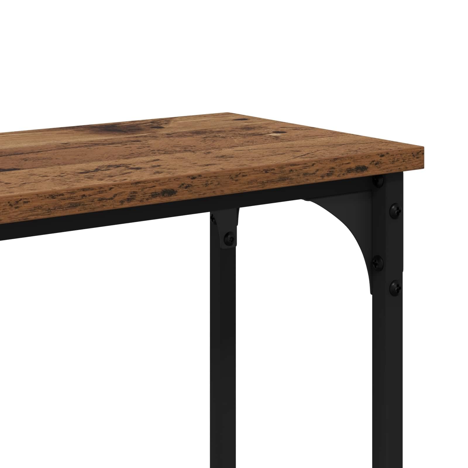 Tavolo Consolle Industriale Legno Vecchio 145 x 22,5 x 75 cm | Mobile d'ingresso salvaspazio per corridoio e soggiorno, ottimo per riordinare chiavi e decorazioni con stile.