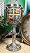 Ebros Lion And Fleur De Lis Coat Of Arms Heraldry Medieval Renaissance Crusader Knight Suit of Armor Drinkware Serveware With Excalibur Sword Handle Stem Decor Accent (Wine Goblet Chalice)