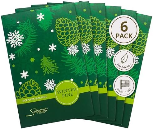 Simplicity Scents Sachets Cinnamon Stick (Fall and Winter) - 6 Pack - Long La...