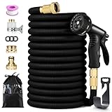 Tubo Acqua Giardino Estensibile 30 Metri, Canna Acqua Giardino con Pistola 10 Modalità, Co...