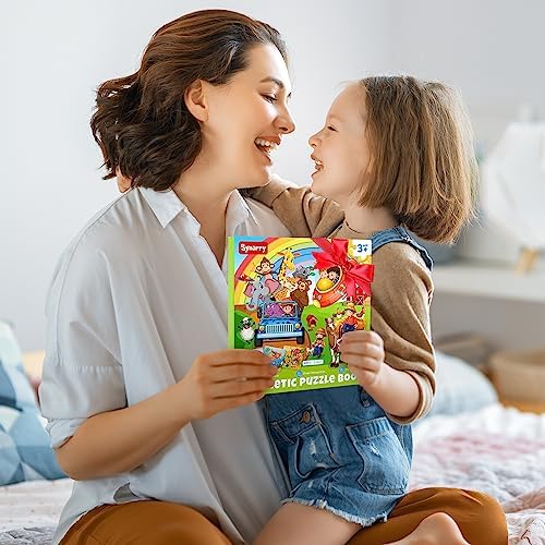 SYNARRY Magnetic Puzzles for Kids Ages 3-5, 20 Pieces Toddler Animal Puzzles, Children Travel Activity Toys Games for 3 4 5 6 Years Old Kids Boys Girls in Car Airplane, Learning Magnet for Road Trip 7 515a6GkdrbL. AC