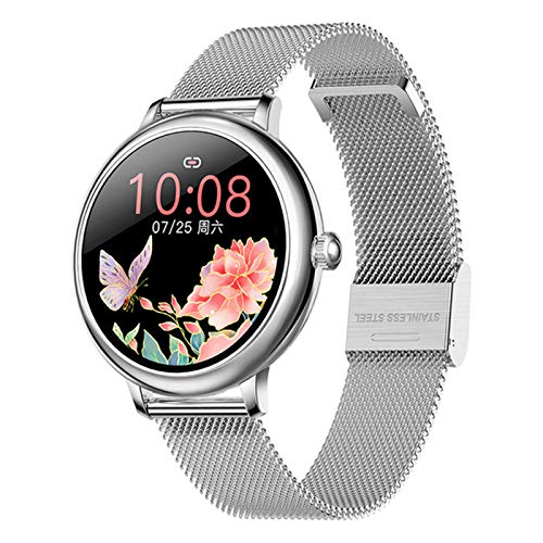 Preisvergleich Produktbild BfL 2021 CF80 Mode Frauen Smart Uhr Herzfrequenz Überwachungsnachrichten Erinnerung Wasserdichtes Mädchen Smartwatch Für Android Ios,C