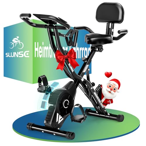 Heimtrainer Fahrrad, SLUNSE 2025 Neu Hometrainer Fahrrad mit stabilem...