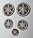 Yamaha Stickers for helmet tank Carbon Fiber Decals 4 pcs