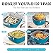 Gotham Steel 20 Piece Pots and Pans Set Nonstick Cookware Set, Pot and Pan Set, Kitchen Cookware Sets, Ceramic Cookware Set, Ceramic Pots and Pans Set, Pot Set, Dishwasher Safe, Aqua Blue