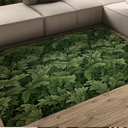 Tapis antidérapant William Morris vert stretch pour sécuriser la salle - 2
