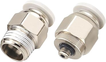 1 Uds conector de tubo de conexión neumática accesorios rectos macho rápidos de un toque PC4-01/PC4-02/PC6-02/PC8-01_blanco (Color : PC4-02-White)