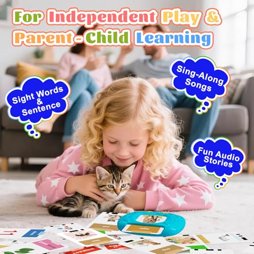 Image of Toddler Talking Flash Cards with 216 Double Sided Cards | Speech Therapy Learning for Ages 3 to 6 Featuring 24 Themes Short Sentences Real Sounds and Stories Birthday Gifts for Kids