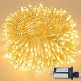 MYGOTO 98FT 200 LEDs String Lights Waterproof Fairy Lights 8 Modes with Memory 30V UL Certified Power Supply for Home, Garden, Wedding, Party, Christmas Decoration Indoor Outdoor (Warm White)
