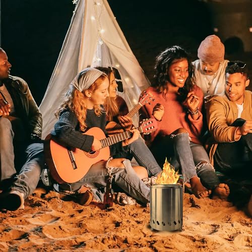 Radd Keep FIRE PIT 01 Tabletop Fire Pit - 5.5 Inch Smokeless Firepit For Outside Mini Table Top Firepit Outdoor Portable Fire Pit With Carry Bag For Camping Fireplace Stainless Steel Outdoor Fire Pit Pellet Stove thumb #5