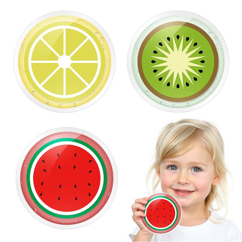 Flintronic 3 Gel Ice Pack Cold Compress for Kids Ice Pads Round Cold Compress Ice Bag Reusable for Teeth Eye (Diameter 12 cm)