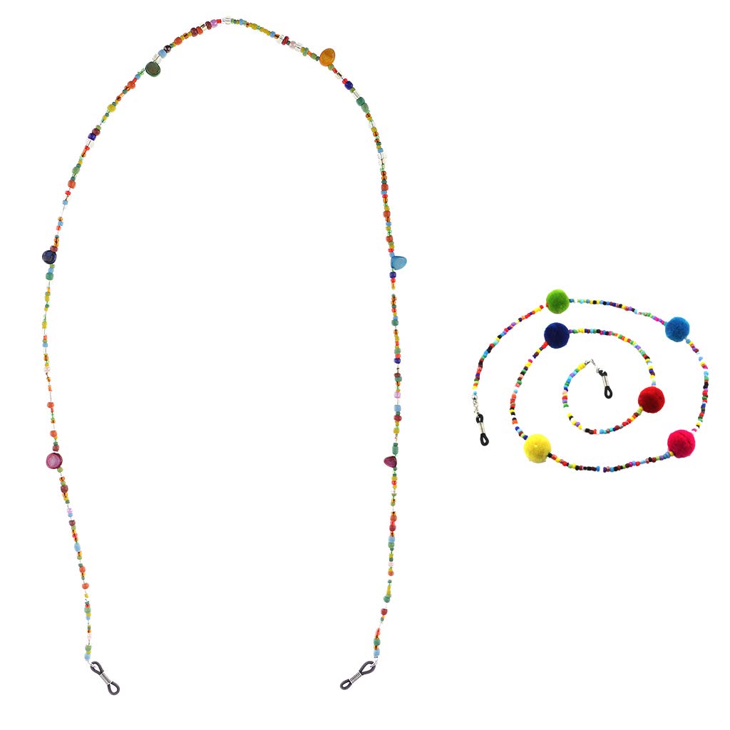 BNF® 2pcs Colorful Beads Eyeglass Eyewear Holder Chain Necklace Strap Beach Wear|Health & Beauty | Vision Care | Other Vision Care-image-21