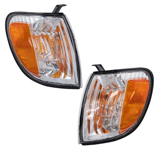 TRQ Driver & Passenger Side Corner Light Set Compatible with 2000-2004 Toyota Tundra TO2530135 TO2531135