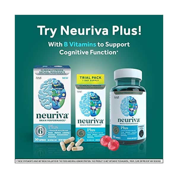 NEURIVA Original Brain Performance (30 count), Brain Support Supplement With Natural Ingredients 1 ea (Pack of 3)