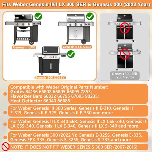 Remplacement Genesis II/II LX 300 SER avec grilles 66802 robustes haute performance