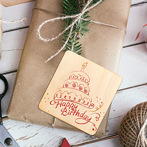 80 Pieces 4 Inch Unfinished Wooden Square Blank Natural Wood Slices Wooden Cutout Tiles For Diy Crafts Home Decoration Painting Staining (Square) #TOP5