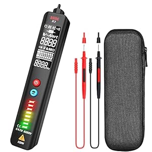 Bside Voltage tester multimeter EBTN LCD contactloze wisselspanningsdetector met instelbare gevoeligheid, led-zaklamp…