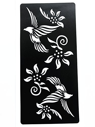 Tattoo Stencils - Butterfly And Flowers - New Henna Designs- Set Of 10 #TOP3