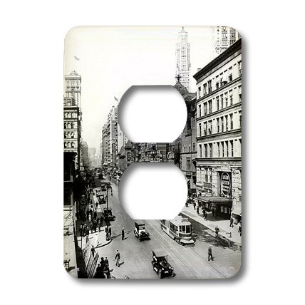 Interruptor de luz Nueva York foto clásica 3dRose lsp_163577_6 Broadway decorativo vintage para pared