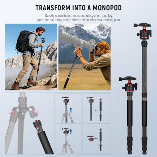 NEEWER Basics TP17B Carbon Fiber Tripod