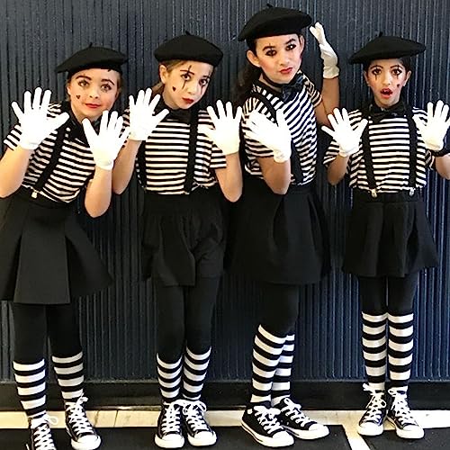 Image of Frenchman Beret Women Men, Mustache Halloween Mime Costume Accessory Beanie Caps Classic Wool Winter French Hat Free Size