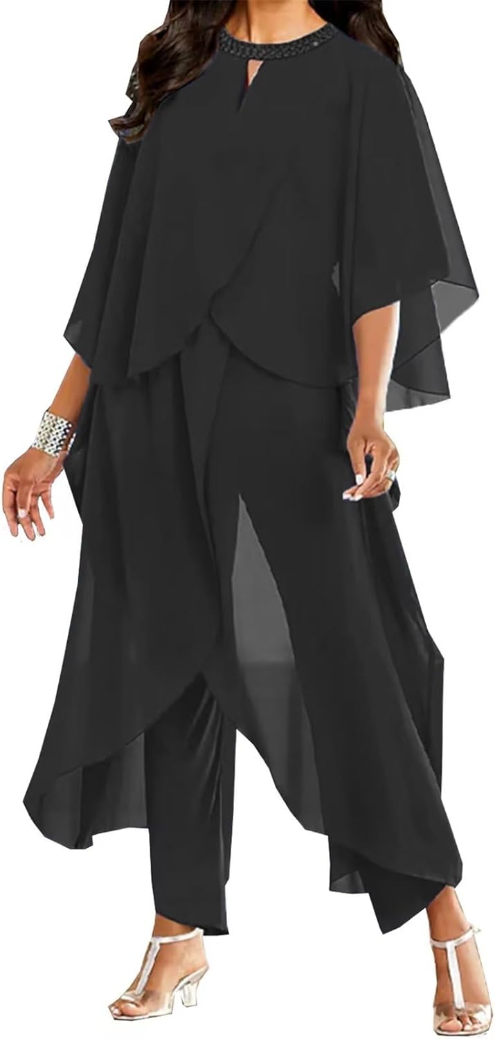 2 Pieces Mother of The Bride Pant Suits for Wedding Petite Mother of Groom Pant Suit for Women Formal Outfits