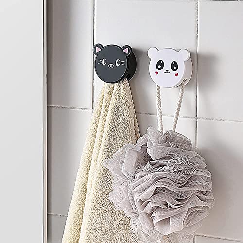 Image of KPNG Cute Cartoon Towel Cloth Wall Clip Holder Simple One Press Towel Storage Rack Wall Hook Lovely Animal Button Storage Hook Random (Pack of-1 Color May Very)