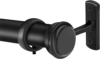 Sponsored Ad - Curtain Rods, 1 Inch Curtain Rods for Windows 168 to 240, Black Curtain Rods, Hanging Curtain Rod, Outdoor ...