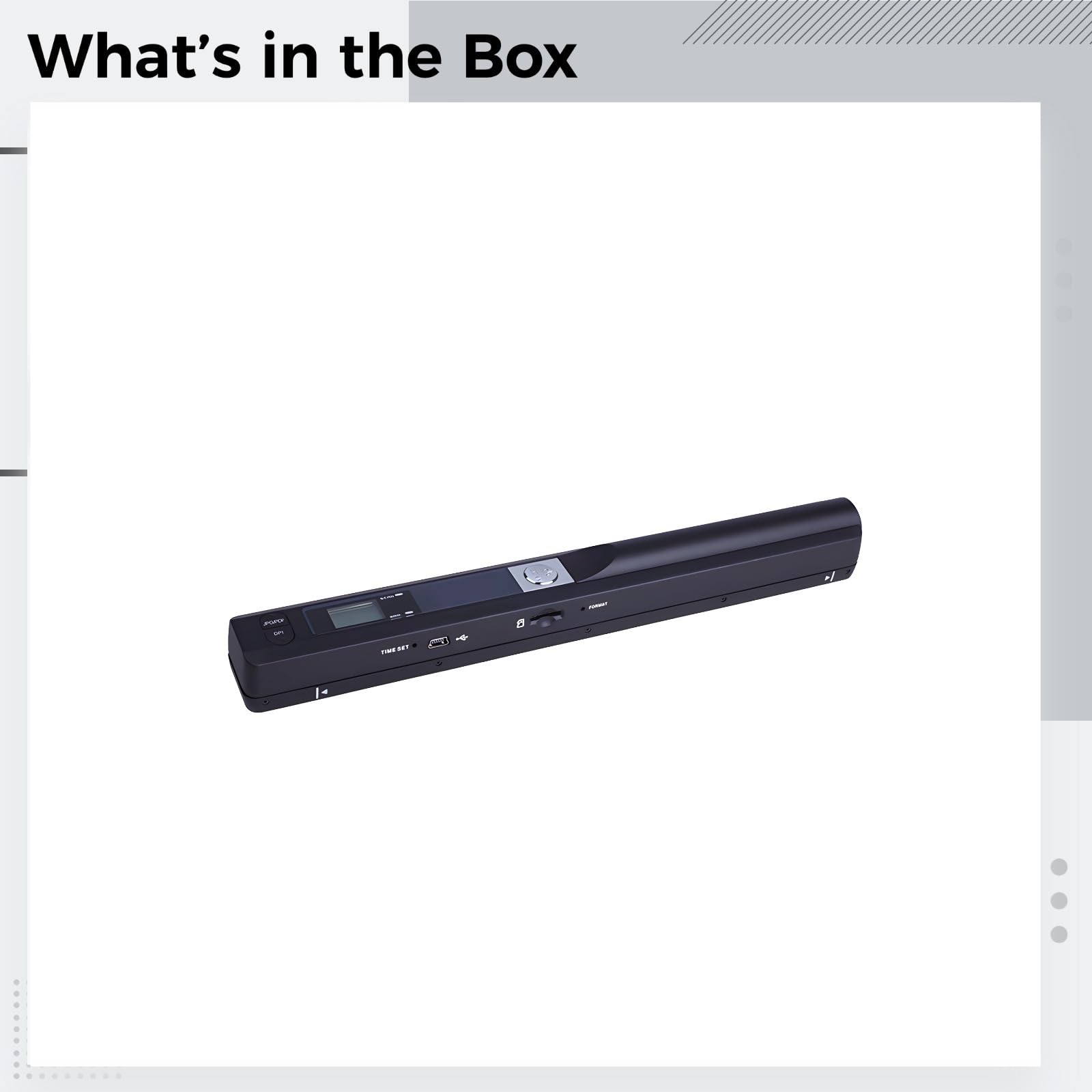 Scanner portatile, portatile, risoluzione superiore 900 DPI, documenti A4, foto, lettore di libri, JPEG/PDF, leggero, scheda di memoria da 16 GB inclusa per ufficio e casa